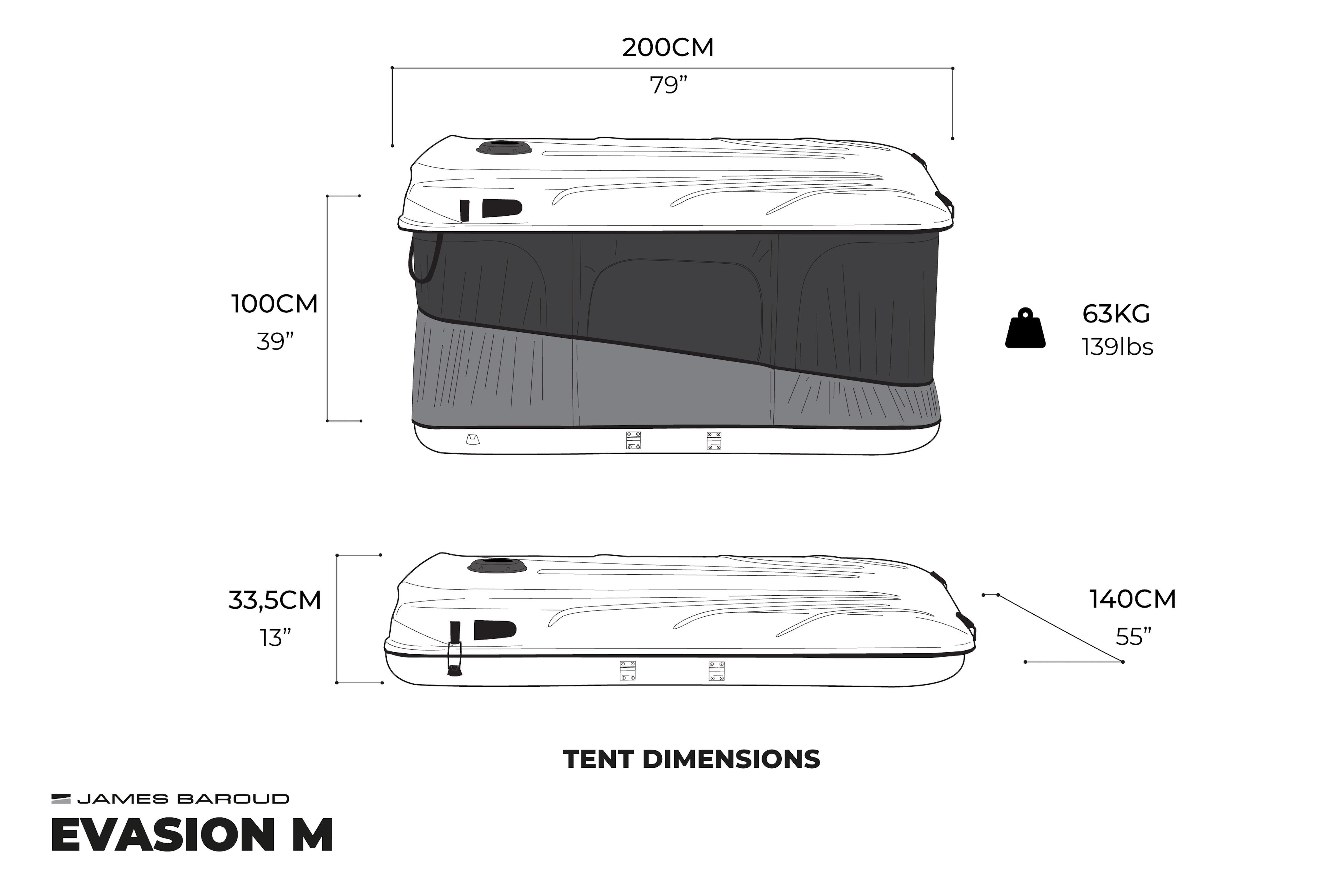 oo tente James Baroud Evasion Roof Tent – Roof Tents Ireland