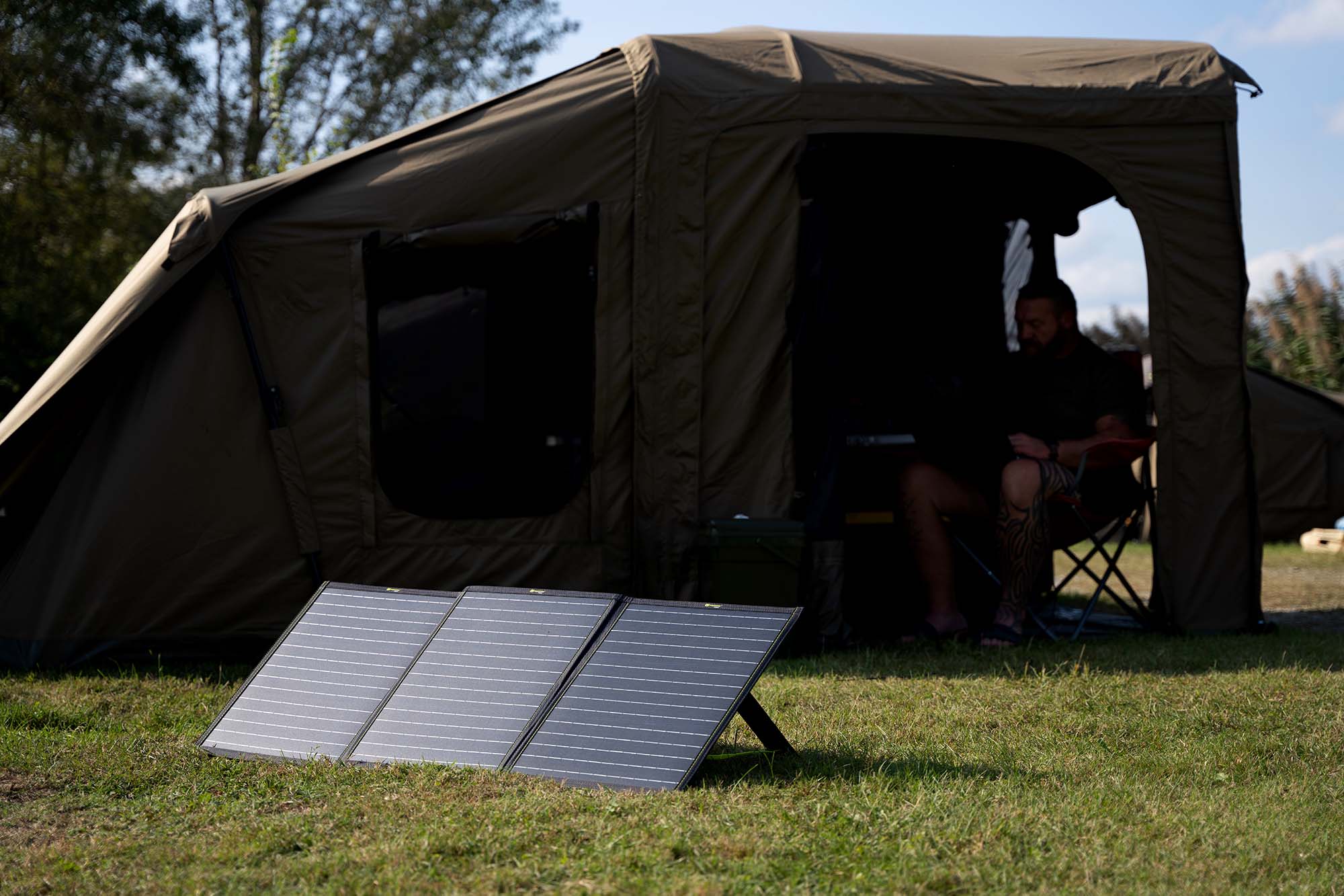 ridgemonkey tent RidgeMonkey Vault C-Smart PD 120W Solar Panel – Roof Tents Ireland